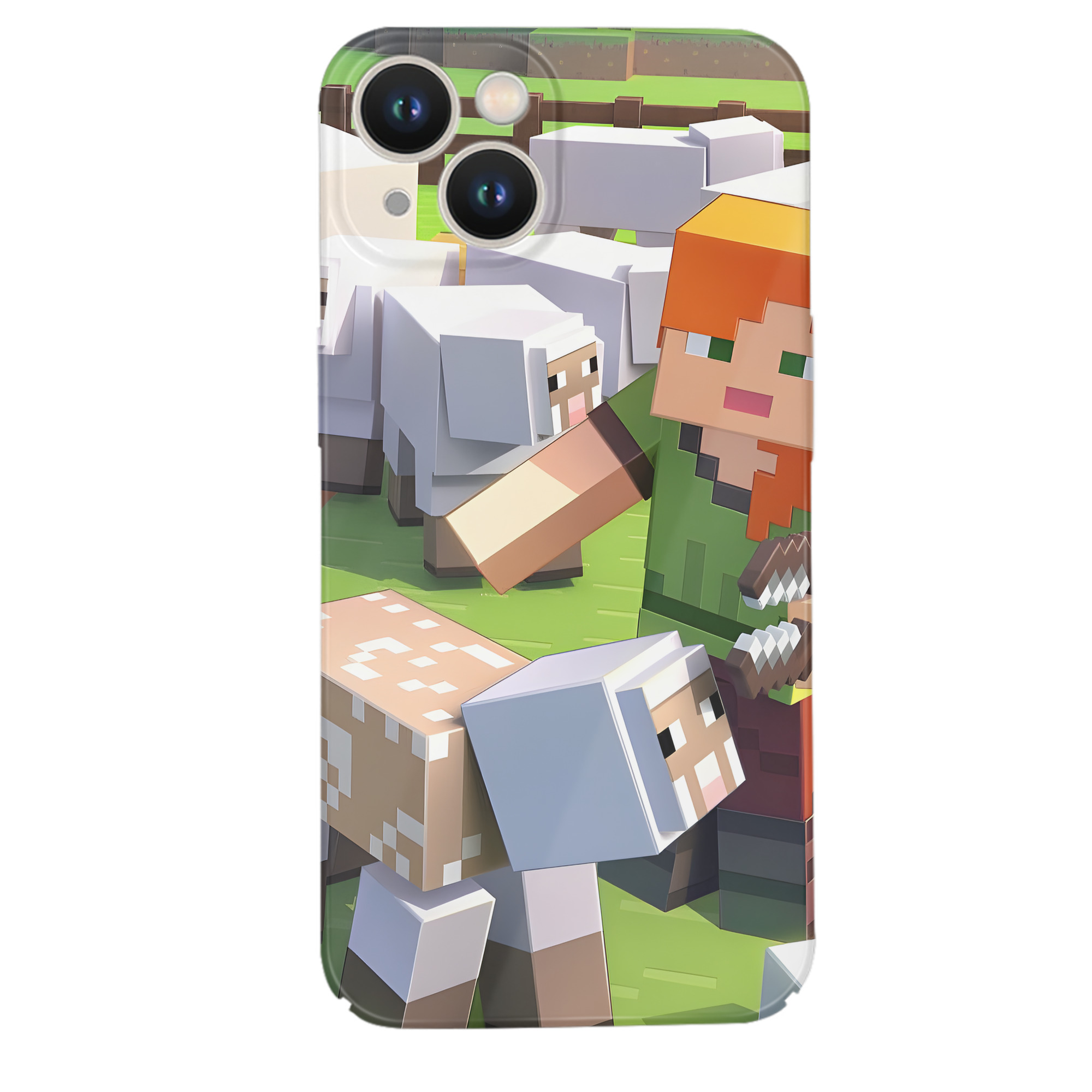 （画像用） マインクラフト ブロックの世界 Minecraft MC Block world 【iPhone 14シリーズ対応】ハードケース